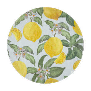 Lemon Tropical Fruit Vintage Pattern Cutting Board