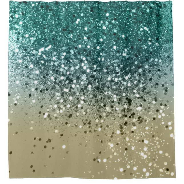 Lemon Twist Beach Glitter #1 Shower Curtain (Front)