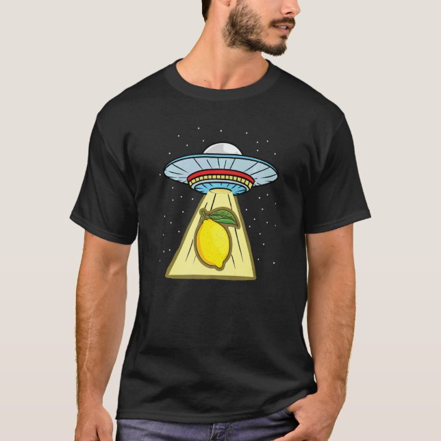 Lemon Ufo Abduction Lemon T-Shirt (Front)