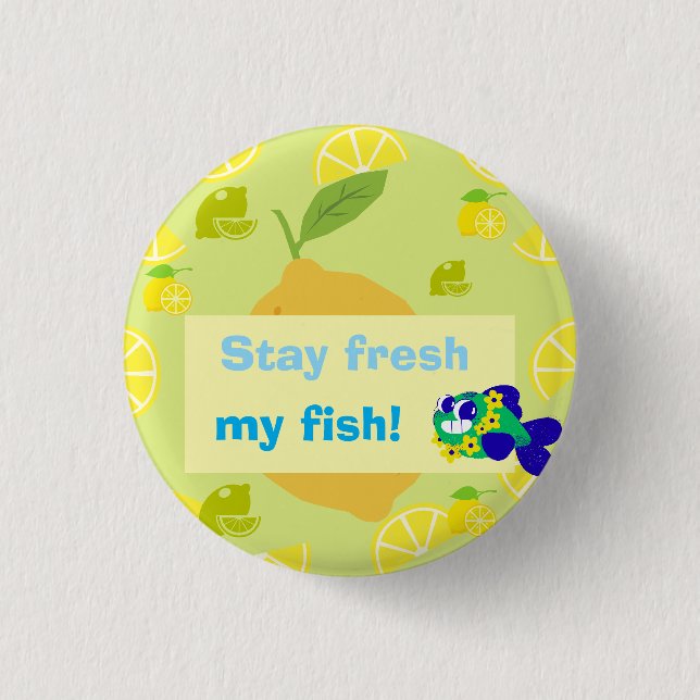 Lemon Vibes  3 Cm Round Badge (Front)