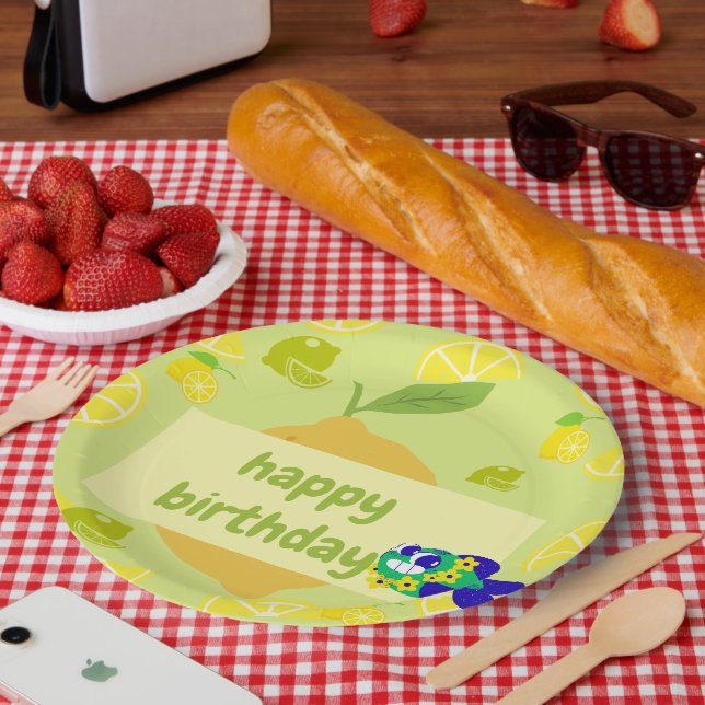 Lemon Vibes  Paper Plate (Picnic)