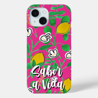 lemon watercolor iPhone 15 case