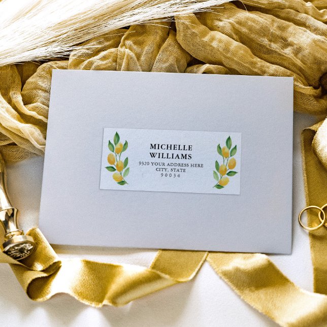 Lemon Watercolor Guest Address Labels (Creator Uploaded)