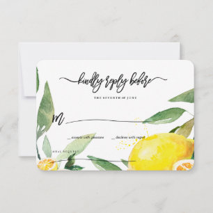 Lemon Watercolor RSVP Card