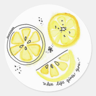 Lemon Watercolor Stickers