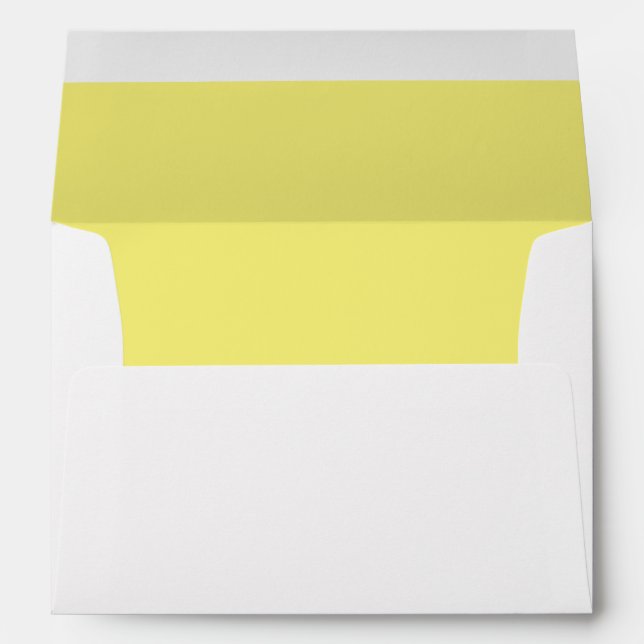 Lemon Wedding Elegant Modern Return Address Envelope (Back (Bottom))