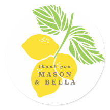 Lemon Wedding Favour Sticker