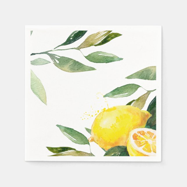 Lemon Wedding Napkin (Front)