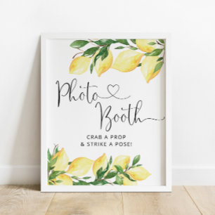 Lemon Wedding Photo Booth Sign