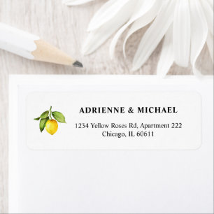 Lemon Wedding Return Address
