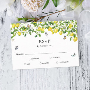 Lemon Wedding RSVP Card