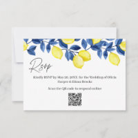 Lemon Wedding RSVP QR Code