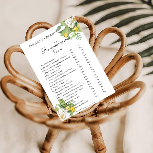 Lemon wedding shoe game, bachelorette party game announcement (Creator Uploaded)