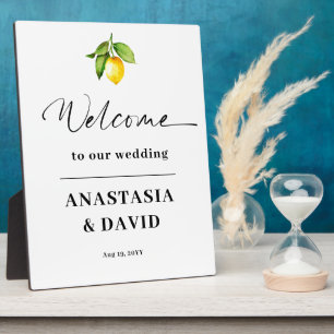 Lemon Wedding Welcome  Plaque