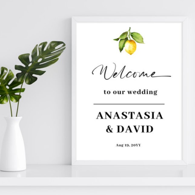 Lemon Wedding Welcome  Poster (Creator Uploaded)