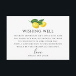 Lemon Wedding Wishing Well | Rustic Honeymoon Enclosure Card<br><div class="desc">Complete your wedding stationery suite with this lemon grove wishing well card, the perfect way to gracefully share gift preferences with your guests. Featuring watercolor lemons and lush green leaves, it brings a fresh Mediterranean orchard charm to your stationery while delivering your message with elegance. This versatile enclosure card can...</div>