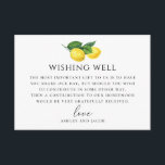 Lemon Wedding Wishing Well | Rustic Honeymoon Enclosure Card<br><div class="desc">Complete your wedding stationery suite with this lemon grove wishing well card, the perfect way to gracefully share gift preferences with your guests. Featuring watercolor lemons and lush green leaves, it brings a fresh Mediterranean orchard charm to your stationery while delivering your message with elegance. This versatile enclosure card can...</div>