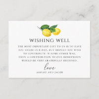 Lemon Wedding Wishing Well | Rustic Honeymoon