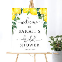 Lemon Welcome Bridal Shower Sign | Bridal Shower 