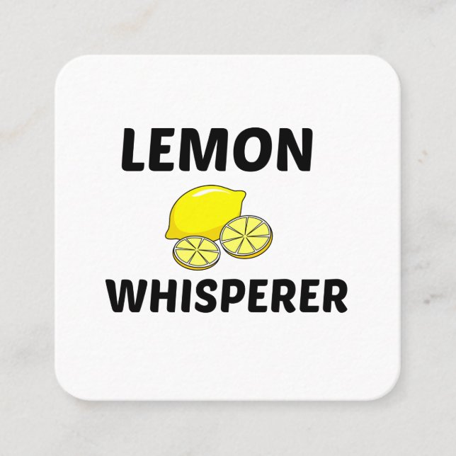 LEMON WHISPERER SQUARE BUSINESS CARD (Front)