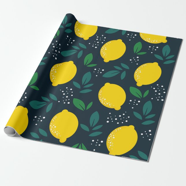 Lemon Wrapping Paper (Unrolled)