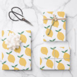 Lemon Wrapping Paper Flat Sheet Set of 3<br><div class="desc">Celebrate any special occasion with this summery lemon wrapping paper set!</div>