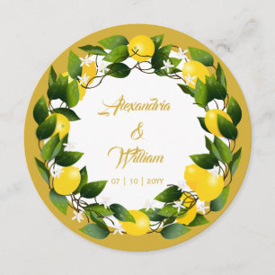 Lemon Wreath Wedding Menu