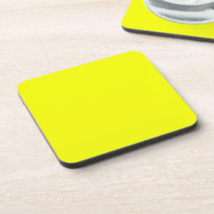Lemon Yellow Accent Decor Colour Customise This Coaster