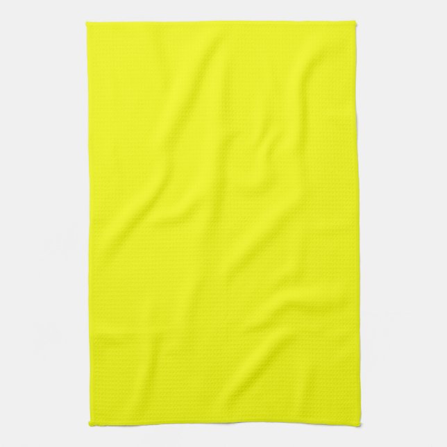 Lemon Yellow Accent Decor Colour Customise This Tea Towel (Vertical)