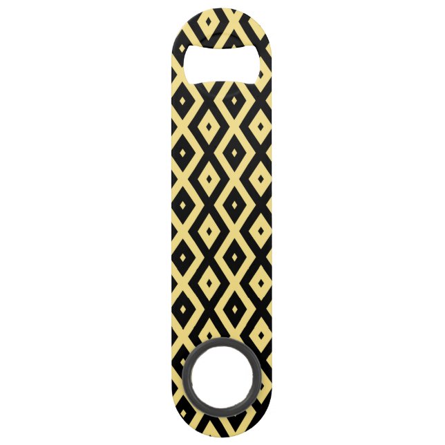 Lemon yellow and black diamond pattern (Front)