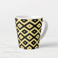 Lemon yellow and black diamond pattern