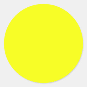 Lemon Yellow Background Colour Customise This! Classic Round Sticker