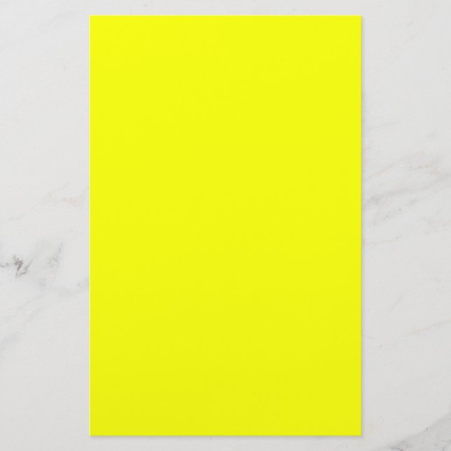 Lemon Yellow Background Colour Customise This! Stationery (Front)