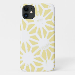 Lemon yellow geometric pattern Case-Mate iPhone case