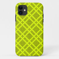 Lemon yellow geometric pattern
