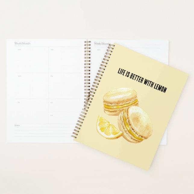 Lemon Yellow Macarons Planner (Display)
