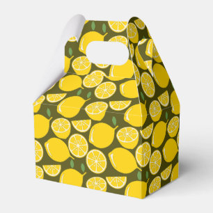 Lemon Yellow Modern Fun Cute Favour Box