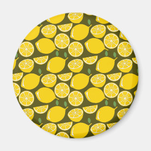 Lemon Yellow Modern Fun Cute Magnet