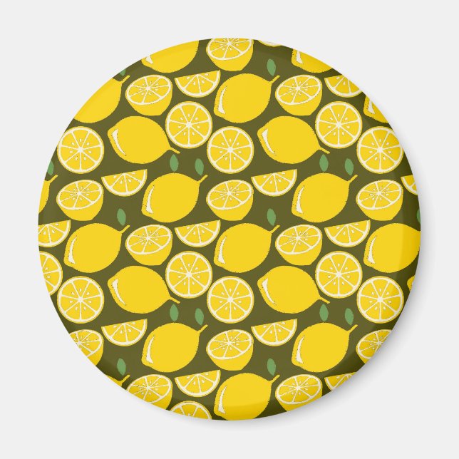 Lemon Yellow Modern Fun Cute Magnet (Front)