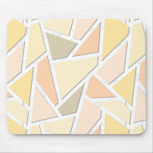 Lemon yellow mosaic pattern mouse pad