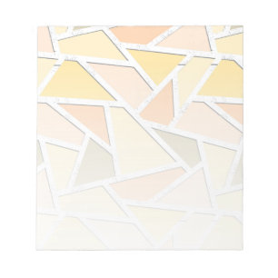 Lemon yellow mosaic pattern notepad