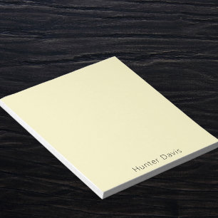 Lemon yellow name notepad