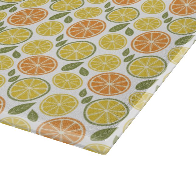 Lemon yellow orange  Pattern  Cutting Board (Corner)