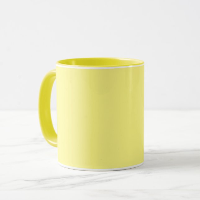 Lemon yellow plain mug (Front Left)