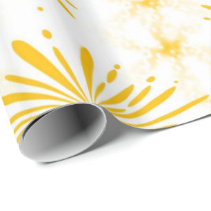 Lemon Yellow Print Wrapping Paper