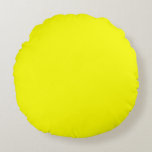 Lemon Yellow Round Throw Pillow (16")<br><div class="desc">This is for the pillow lovers. Cool!</div>