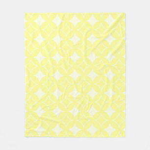 Lemon yellow shippo pattern fleece blanket
