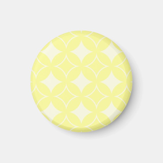 Lemon yellow shippo pattern magnet (Front)