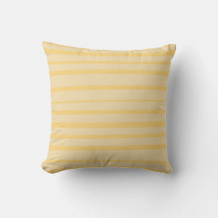 Lemon Yellow Stripes Beach Cushion