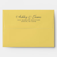 Lemon Yellow Wedding Return Address